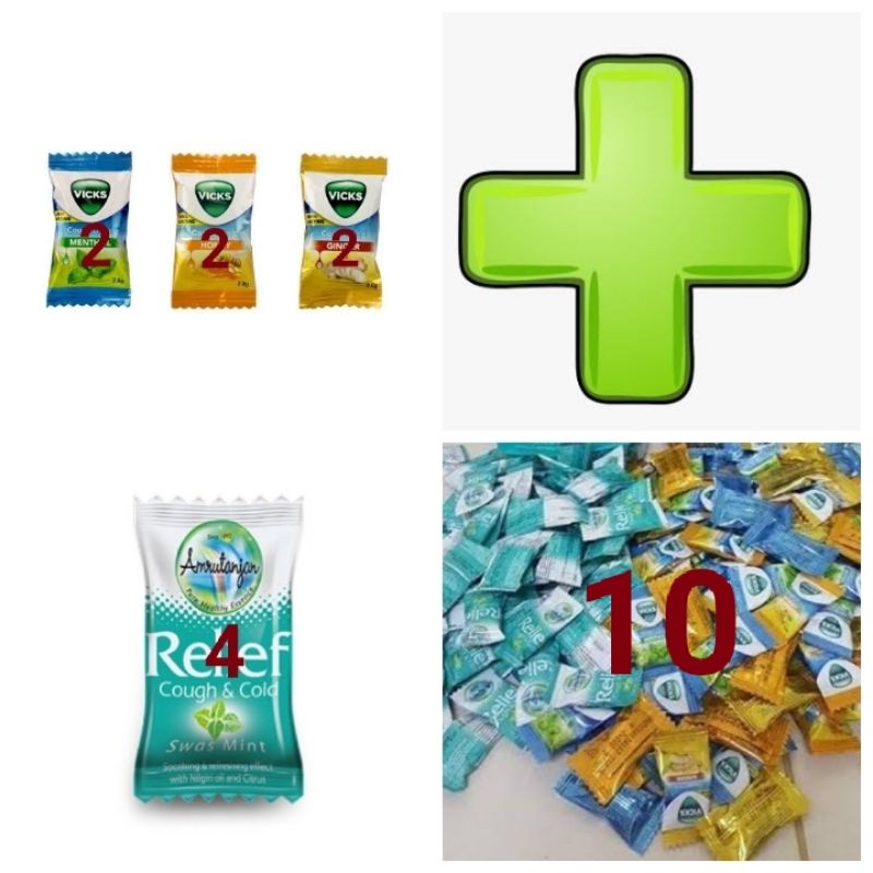Vicks candy/ลูกอมบรรเทาอาการไอ 1แพค 10เม็ด Shopee Thailand