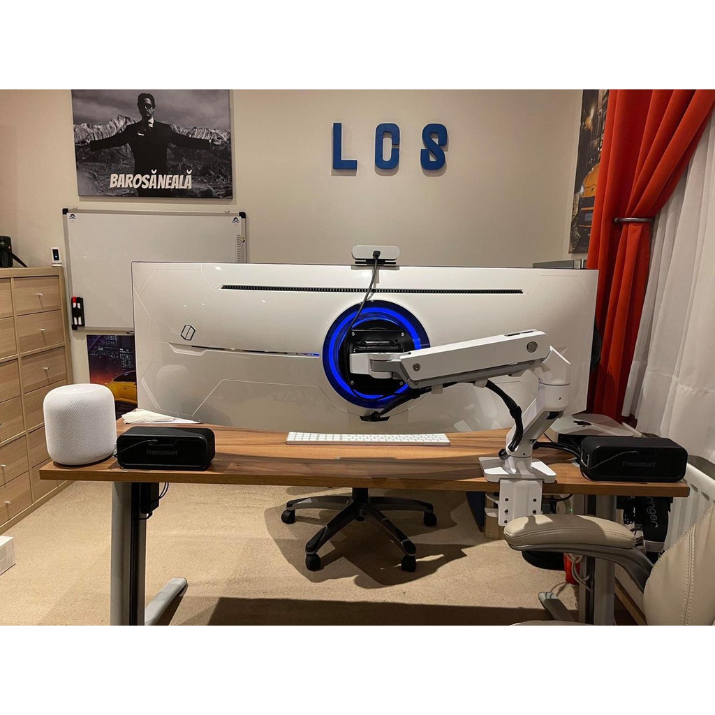 Ergotron HX Heavy Duty Ultrawide Monitor Arm Desk Mount with Add On