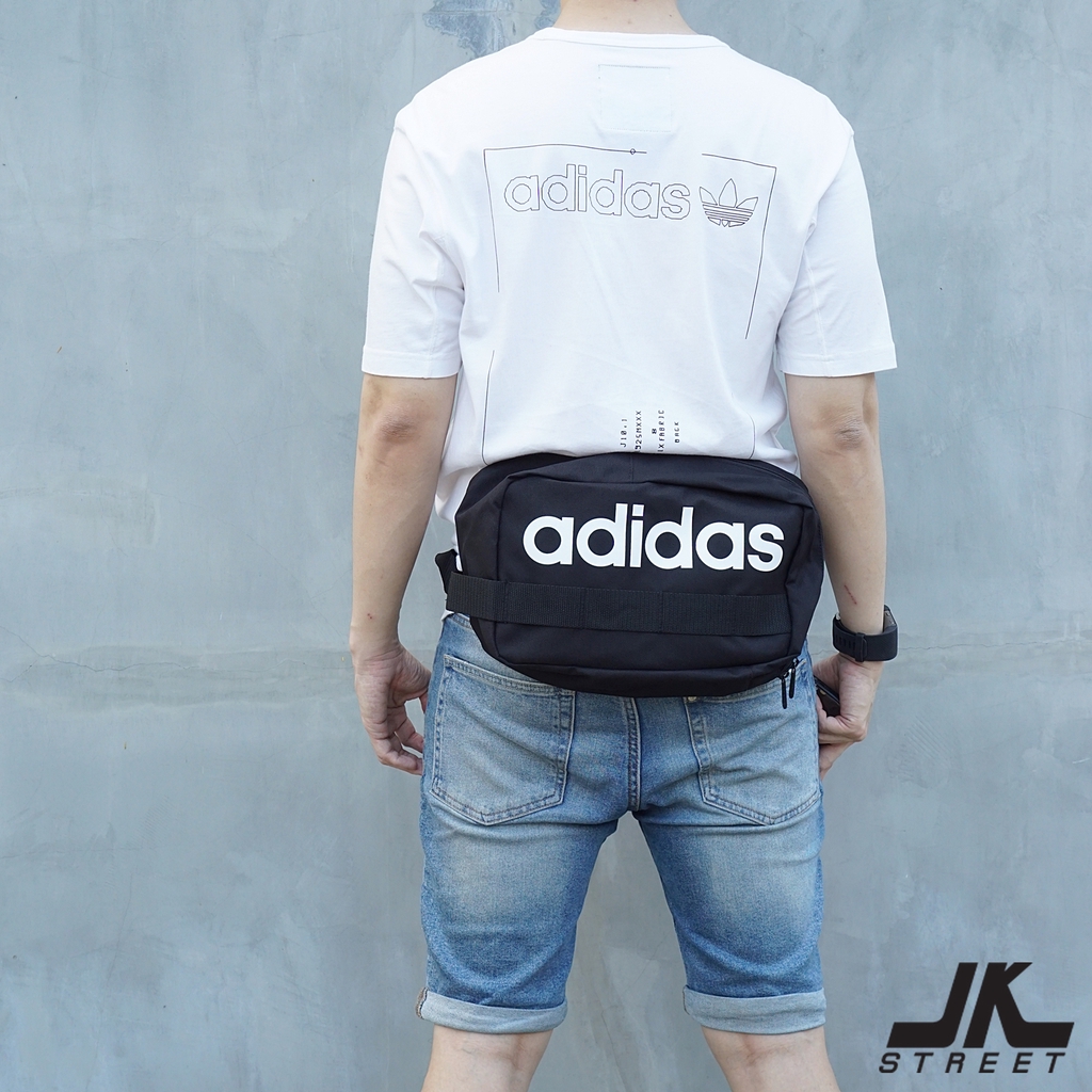 SOLD OUT ไซส์ใหญ่ กระเป๋าคาดเอว คาดอก adidas Linear Core Crossbody Bag DT4823 ลิขสิทธิ์แท้ คาด