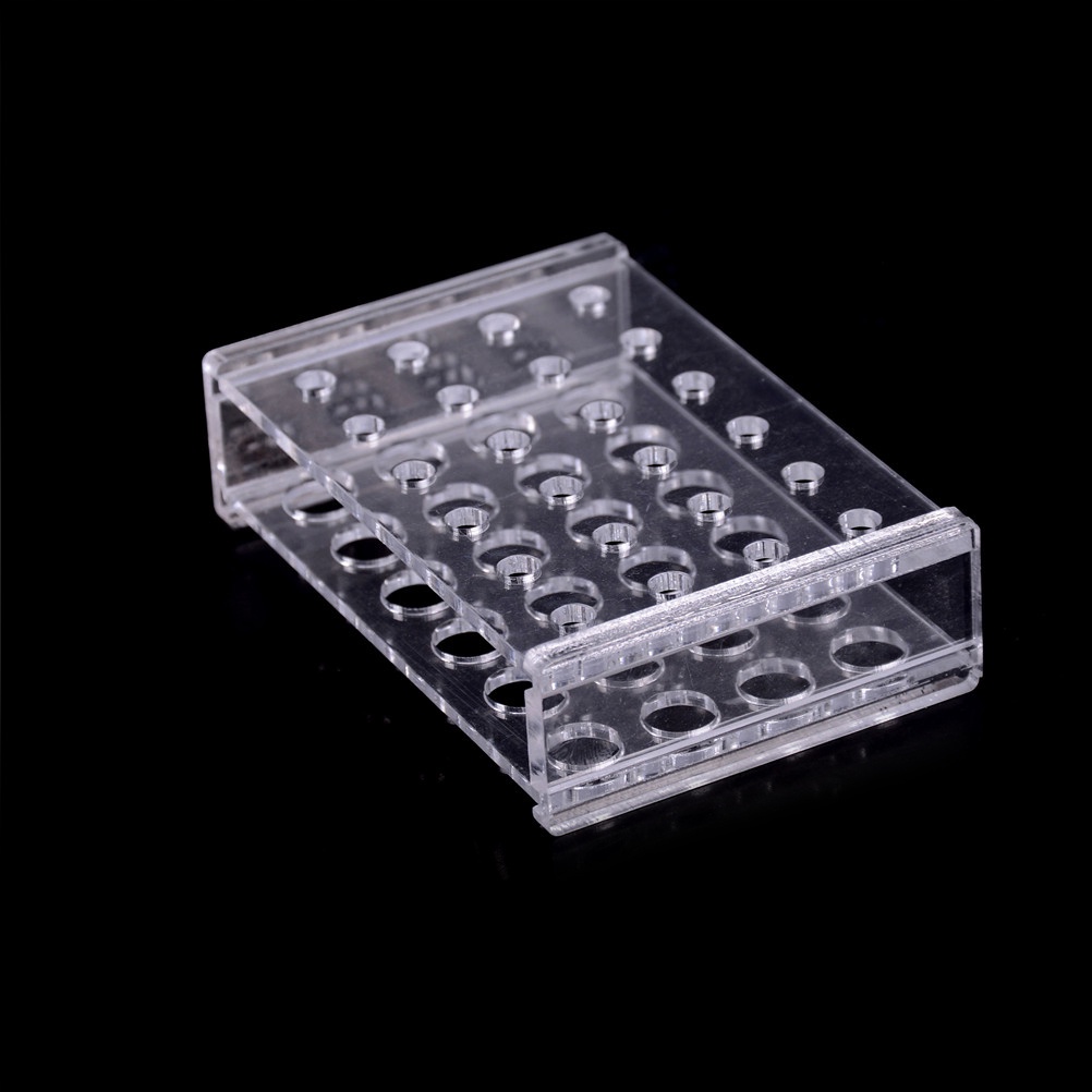 Plastic 24 Holes Test Tube Rack 1.5ml Clear Centrifuge Test Tube Test Tube Holder 11mm Dia