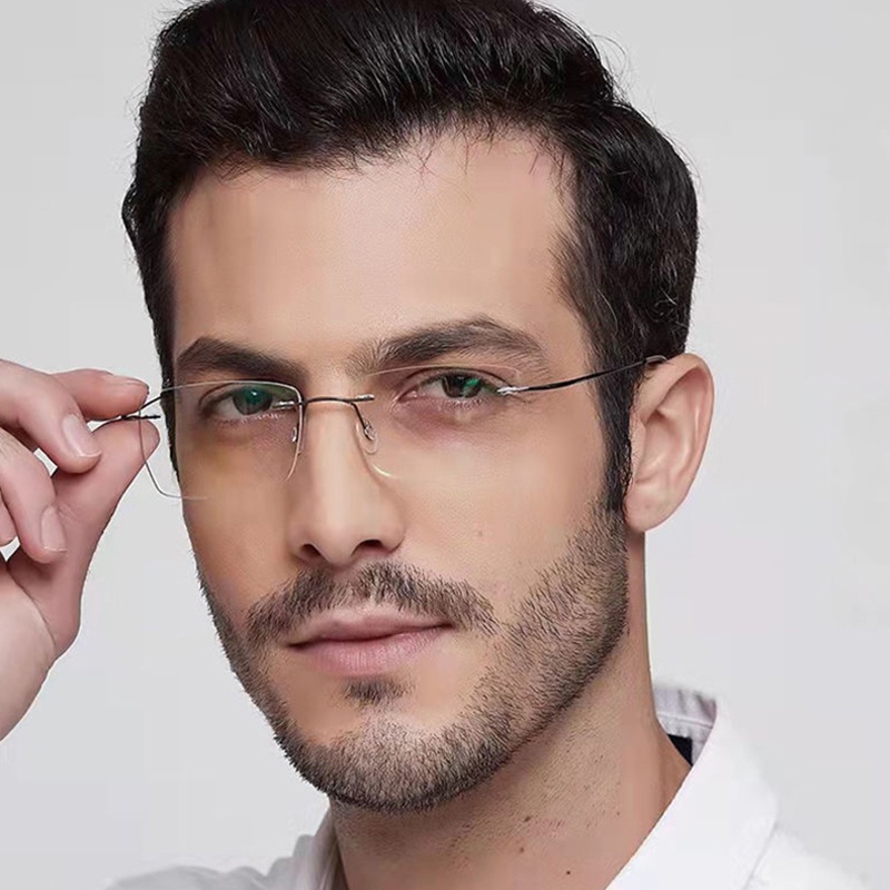 Krasivyy Classic Rimless Glasses Frame Men Ultralight Optical