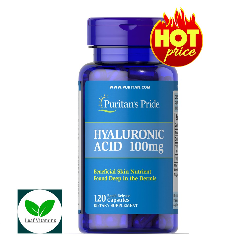 Puritan's Pride Hyaluronic Acid 100 mg / 120 Capsules Shopee Thailand