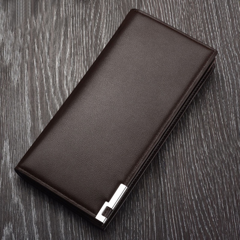 Light Slim Men Wallet Fashion Iron Edge Bifold Long Wallet for Men High