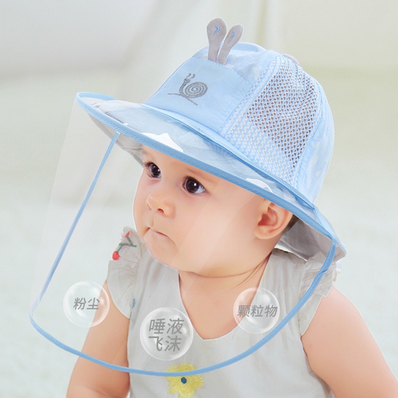 Baby face shield hat for spring and summer kids thin protective face