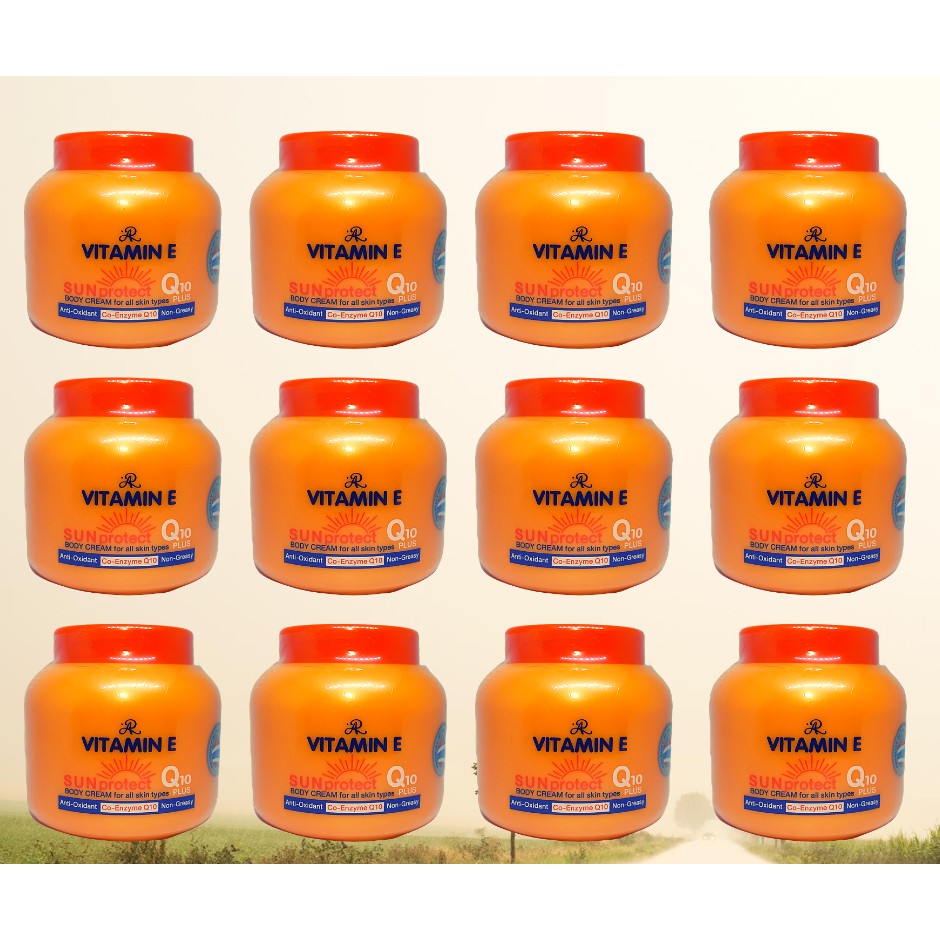 (12 pcs per pack) Aron Vitamin E Q10 Plus Sun protect Body Cream