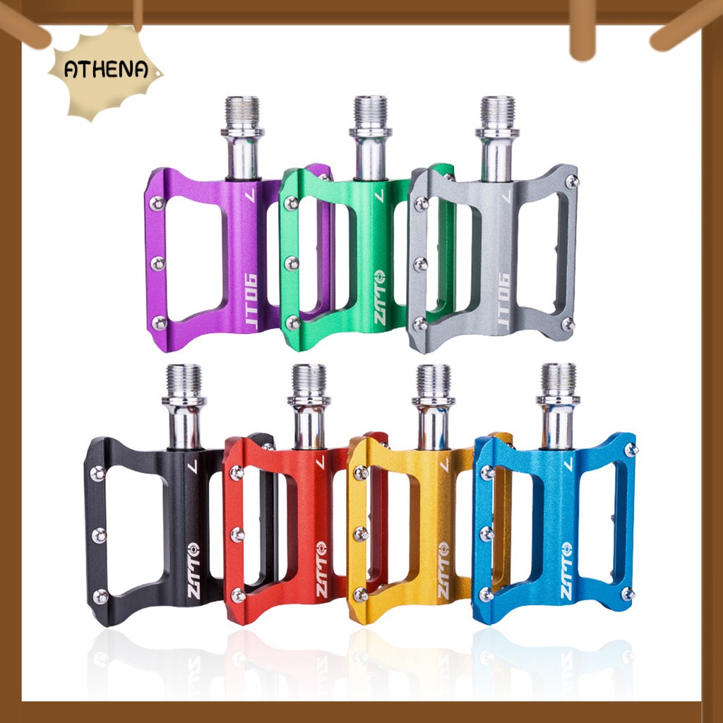 AT+1Pair ZTTO Universal Colorful Bike Pedals Aluminum Alloy Bicycle
