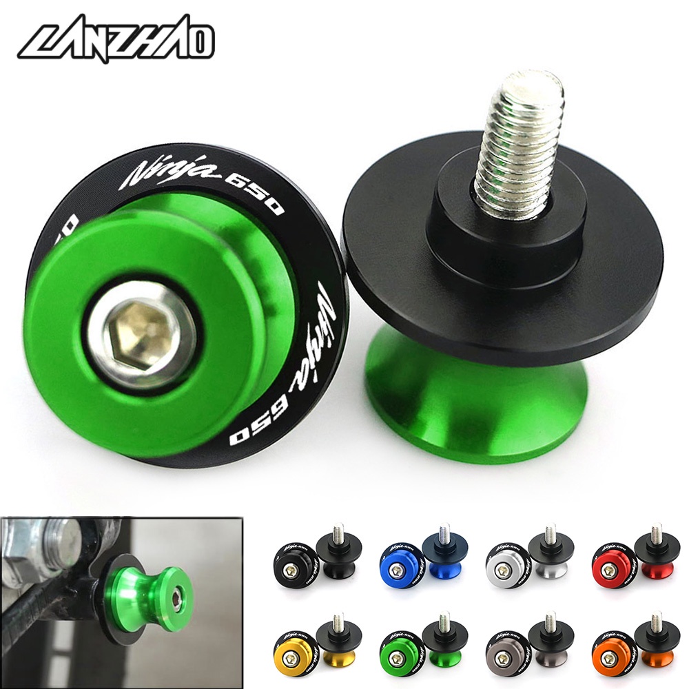 ปรับโฉม&M8 NINJA650 Motorcycle Swingarm Spools Rear Stand Screws
