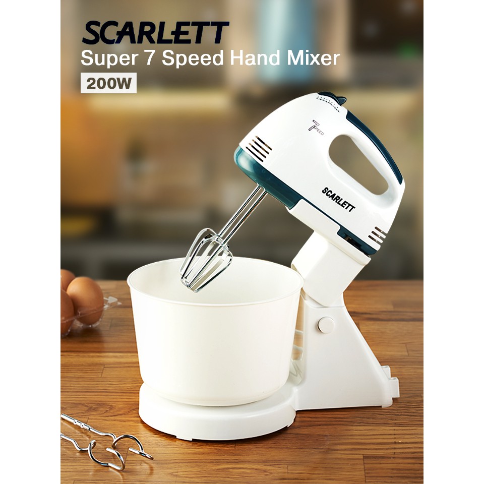 SCARLETT เครื่องผสมอาหารอเนกประสงค์ 7 สปีด เครื่องตีแป้ง ตีไข่ ตีวิป