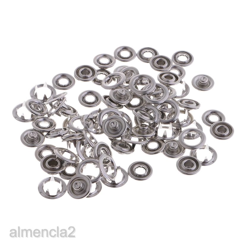 กระดุม Snap Fastener 20 ชุด 12 . 5 มม . สีเงิน almencla21.th ThaiPick