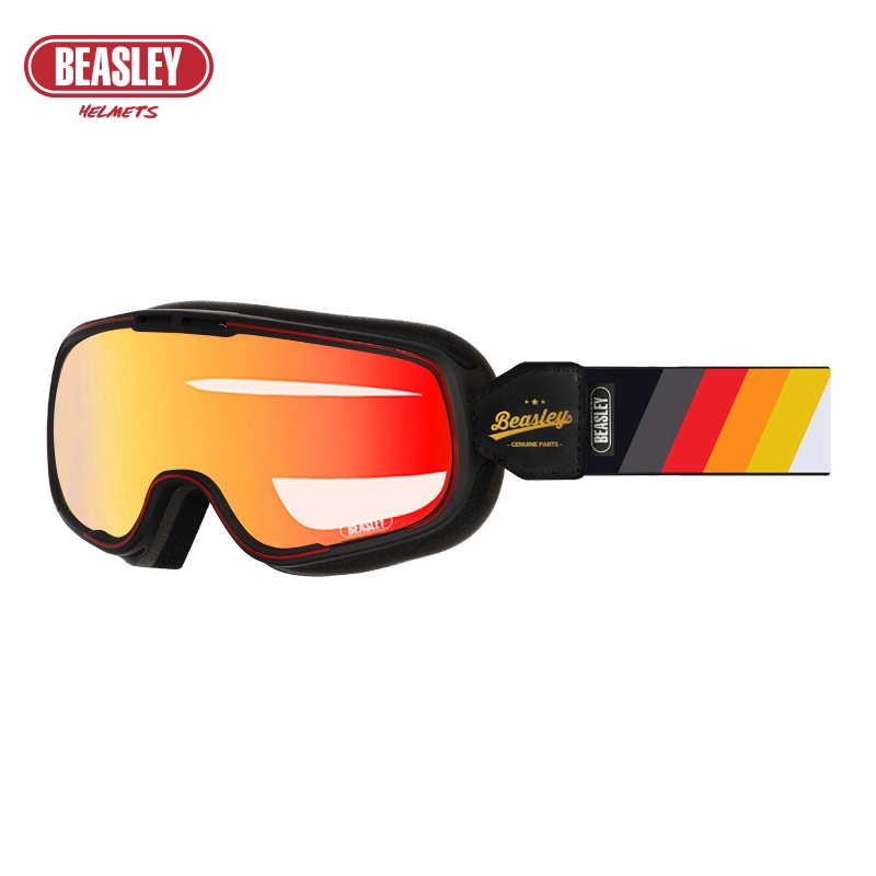BEASLEY Bisley หมวกกันน็อคย้อนยุค Harley มอเตอร์ไซค์แว่นตาแว่นตาครึ่ง