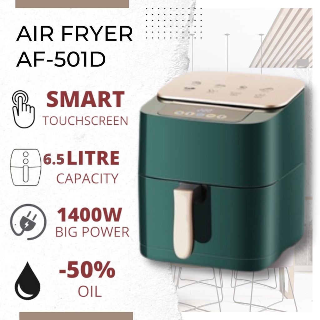 หม้อทอดไร้น้ำมัน 6.5 ลิตร ใหญ่จุใจ Air Fryer Large HighCapacity Air