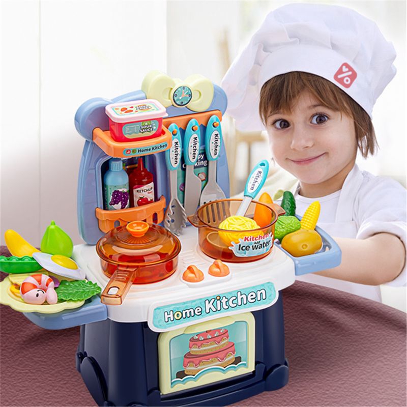 king Simulation Spray Kitchen Toy Set With Light Sound Kids Pretend