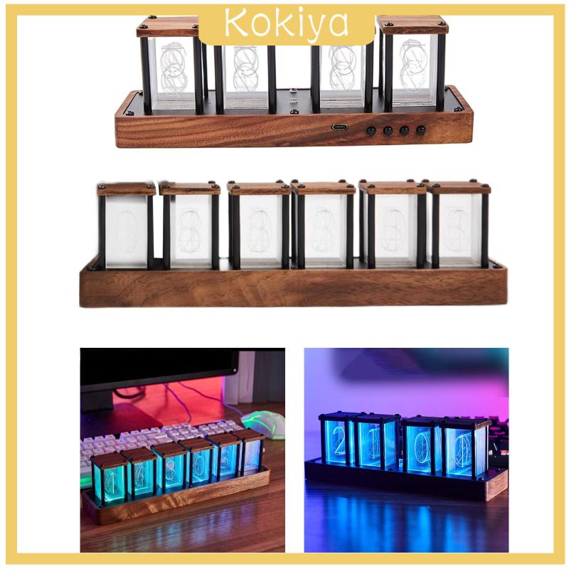 Colorful Nixie Tubes Clock LED Desktop Clock Bedroom Shopee Thailand