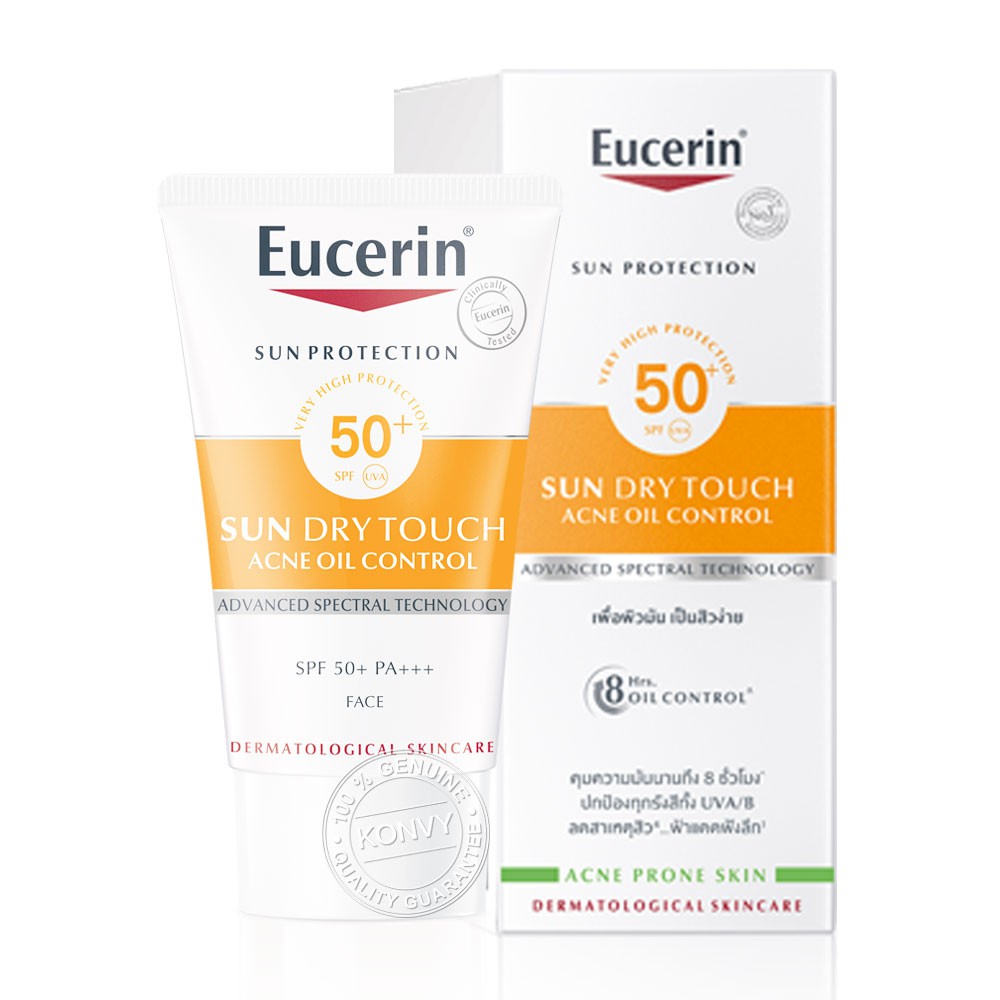 Eucerin Sun Dry Touch Oil Control Face SPF50+ 20ml. konvy
