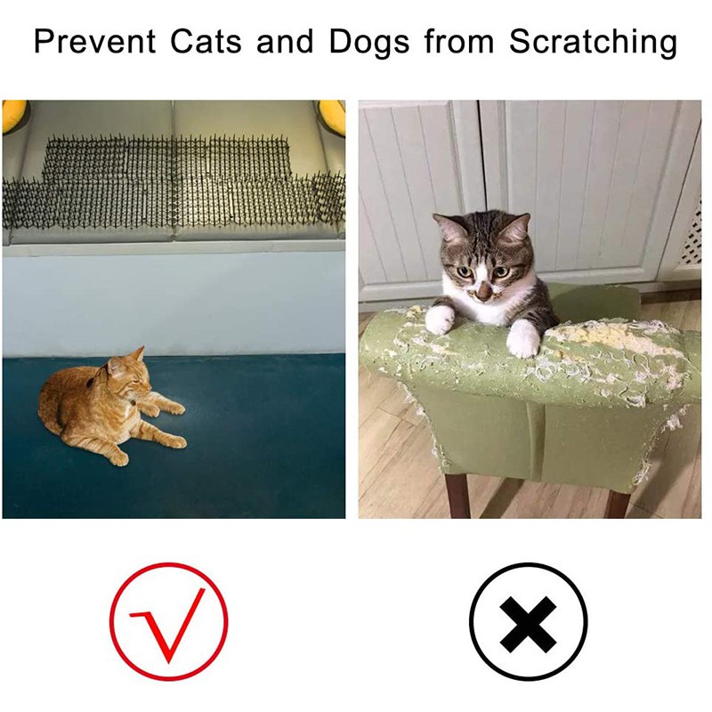 2/4/8/12 pcs Animal Repellent Mat Scat Spike Mat Humane Anti Cat Dog