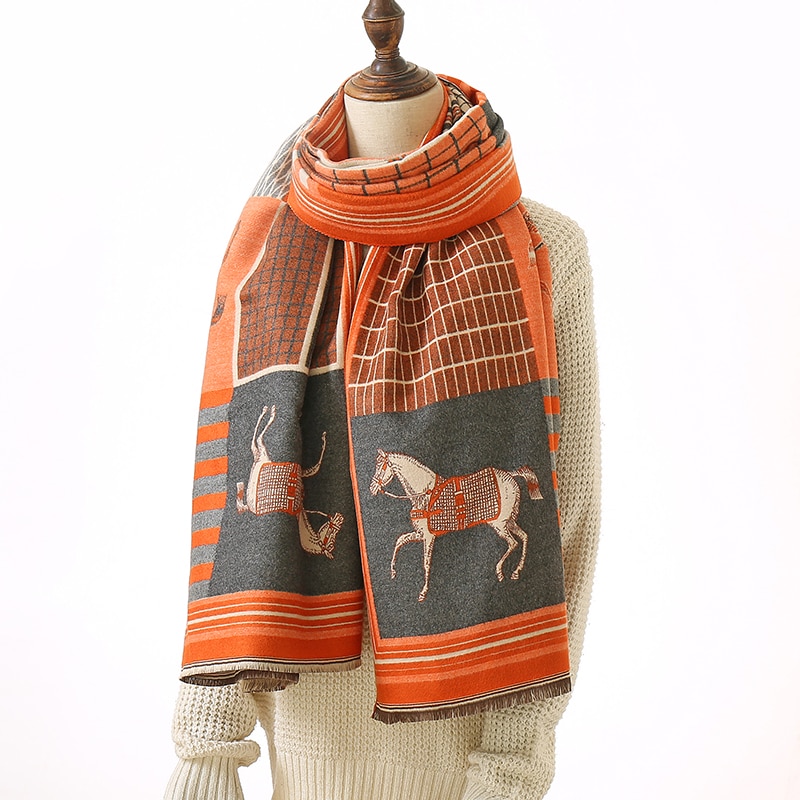 Please COD 2020 Winter Cashmere Scarf Lady Fashion Warm Pashmina