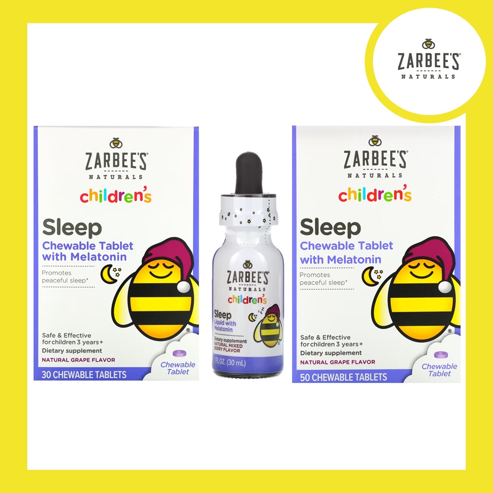 วิตามินช่วยนอนหลับสำหรับเด็ก Zarbee Bliss เมลาโทนิน Melatonin อายุ 3 ปี