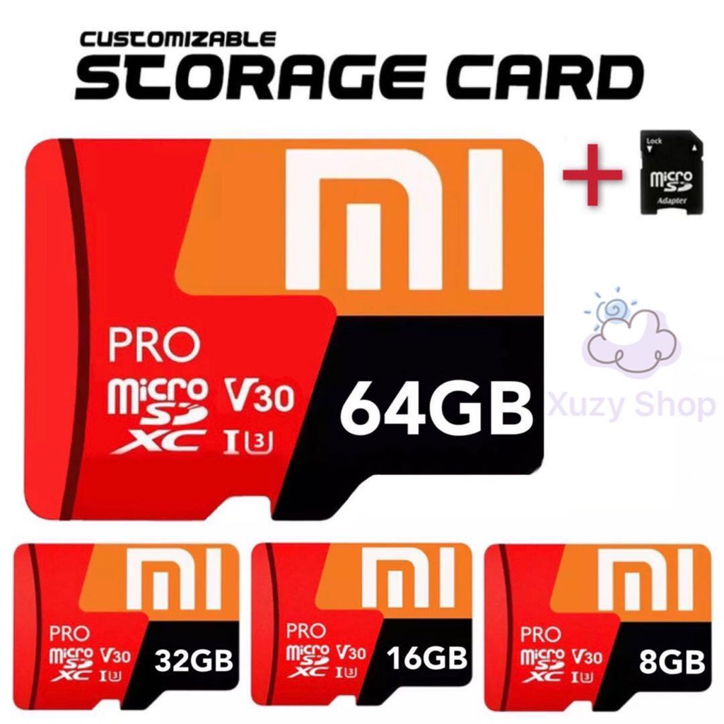 เมมโมรี่การ์ด Xiaomi Micro SD Card Class 10 มี8GB/16GB/32GB/64GB Memory