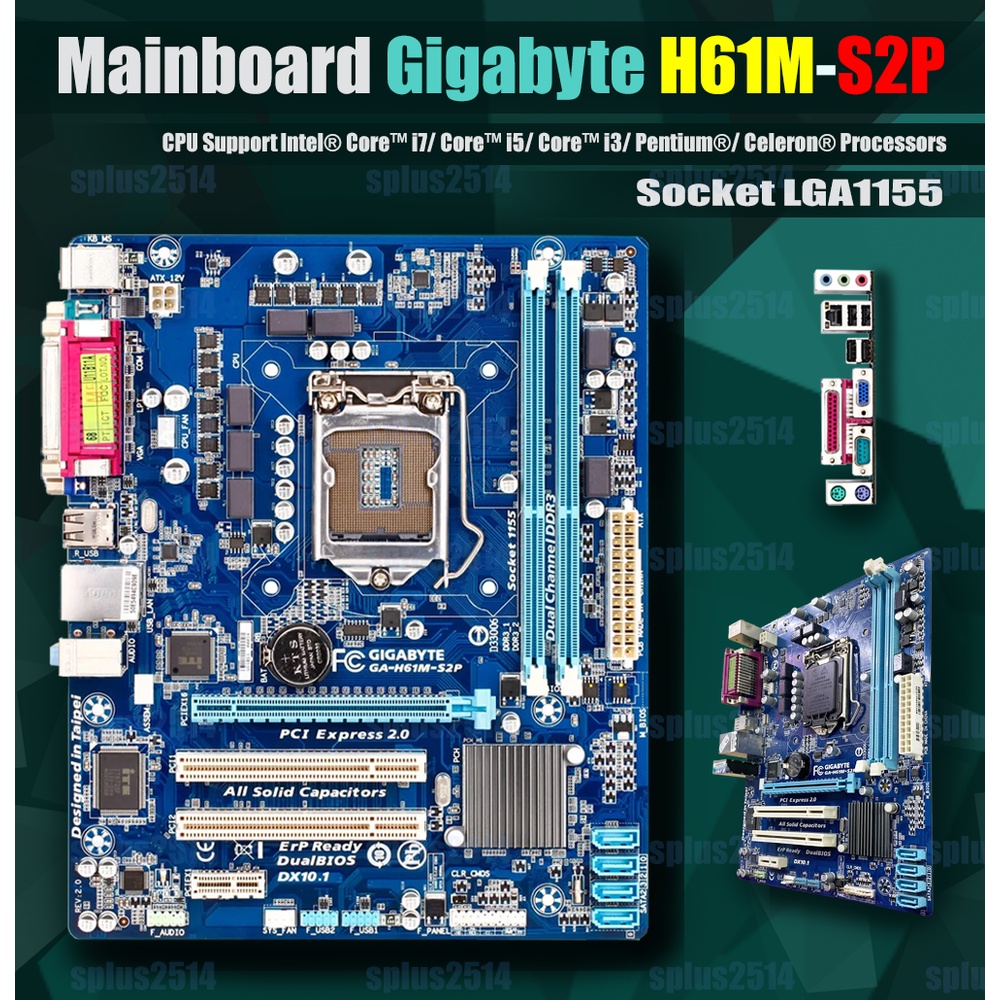 Mainboard GAH61MS2PR3 Gigabyte Socket LGA1155 Shopee Thailand
