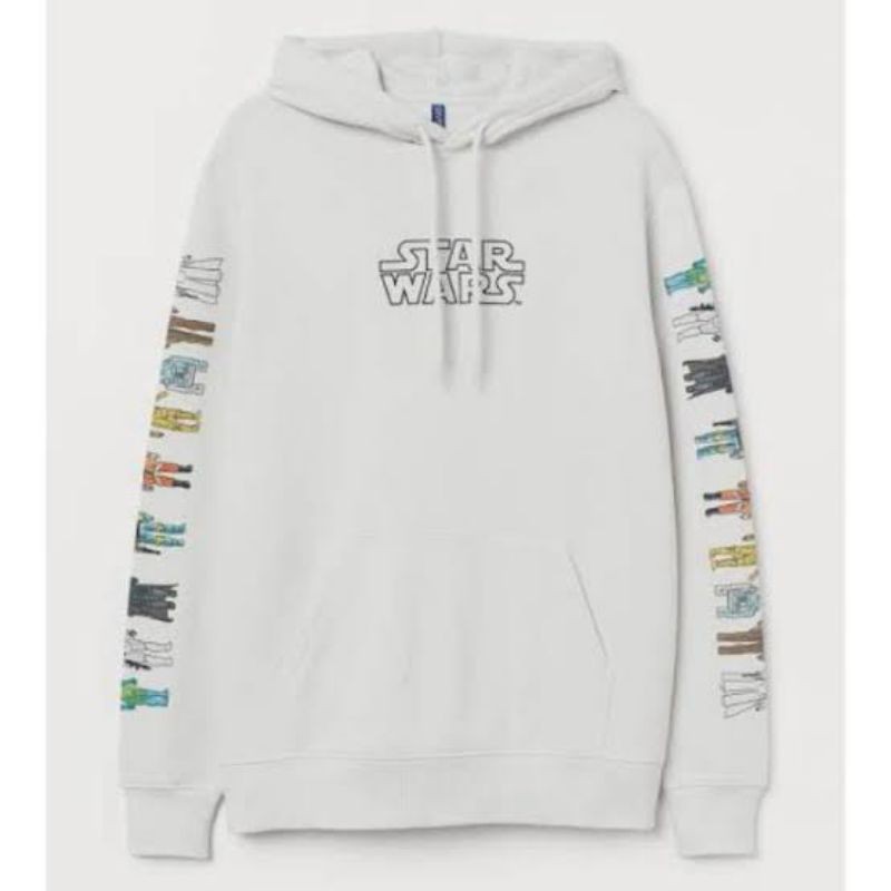 เสื้อกันหนาวมีหมวก H & M Star Wars สีขาว Shopee Thailand
