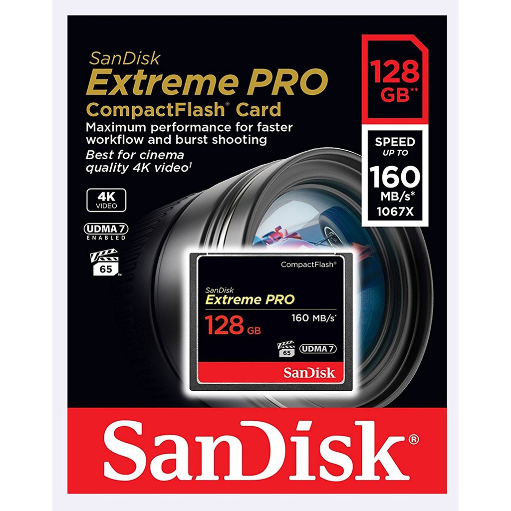 SanDisk Extreme Pro CF Card 128 GB Speed 160MB/150MB/s (SDCFXPS_128G