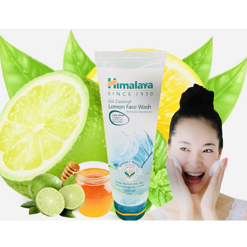 Himalaya Oil Control Lemon Face Wash (100ml). หิมาลายา ออย คอนโทรล เล