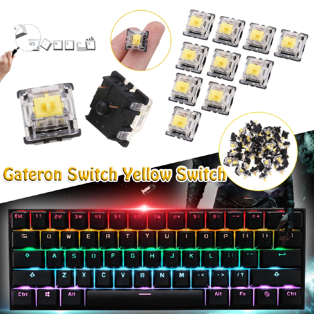 FP9z 【Keyboard】70PCS Pack 3Pin Gateron Linear Yellow Switch Keyboard