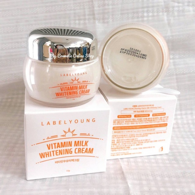 ครีมหน้าสด LABEL YOUNG Vitamin milk whitening cream ของแท้ 100