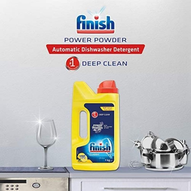 Finish dishwasher Powder set ฟินิช ผงล้างจาน 1Kg เกลือ 2kg น้ำยา แวววาว