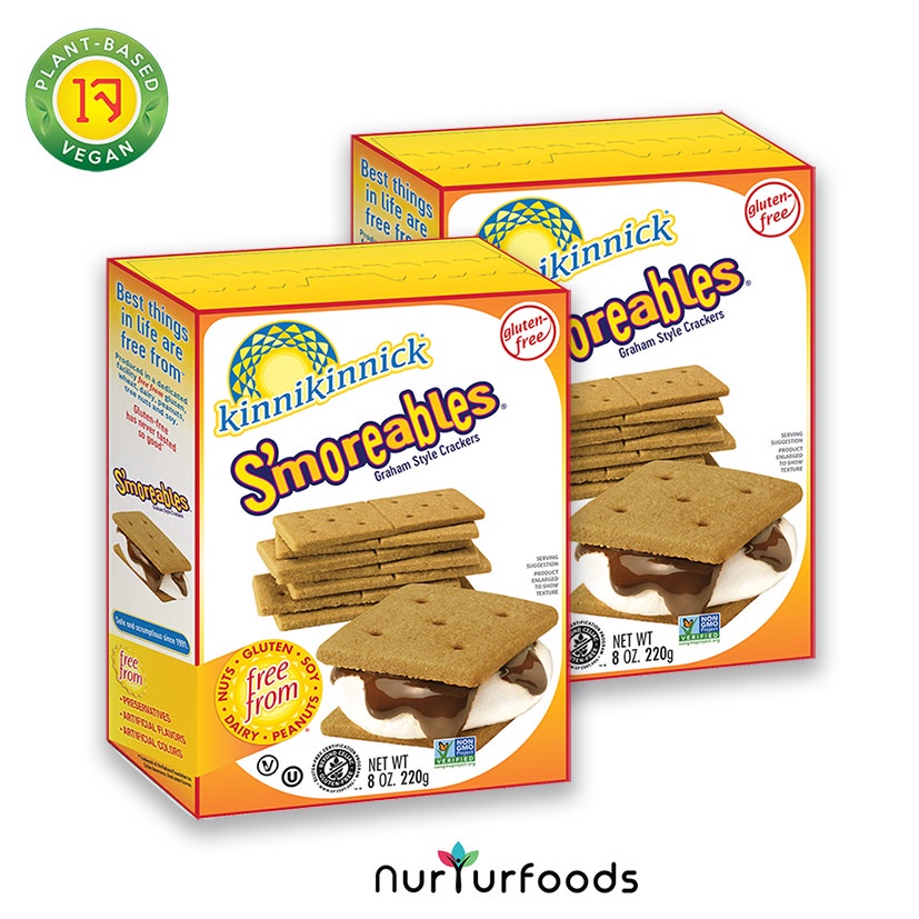 Kinnikinnick สมอร์เอเบิ้ล เกรแฮม สไตล์ แครกเกอร์ กลูเตนฟรี 220g.x2