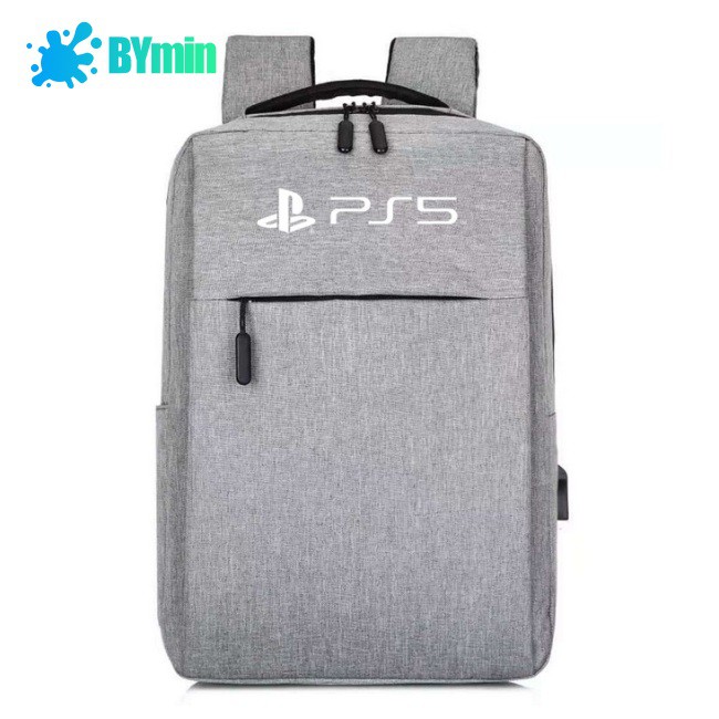 BY Backpack Canvas Carry Bags for PS5 Console Game Sytem Travel Storage