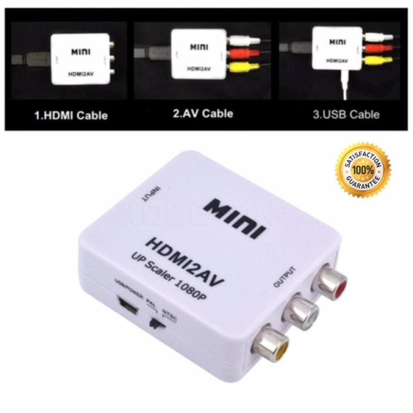 High quality Mini Composite HDMI2AV 1080P HDMI to RCA Audio Video AV