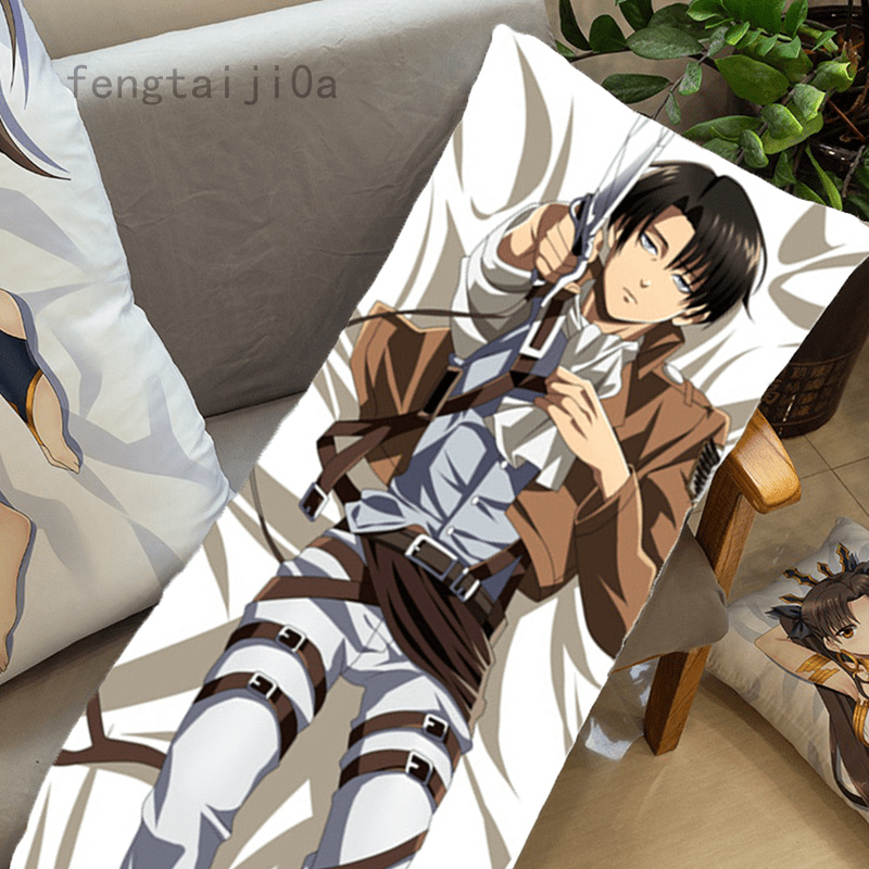 Japanese Anime Attack On Titan Levi Pillow Case Cover Hugging Body