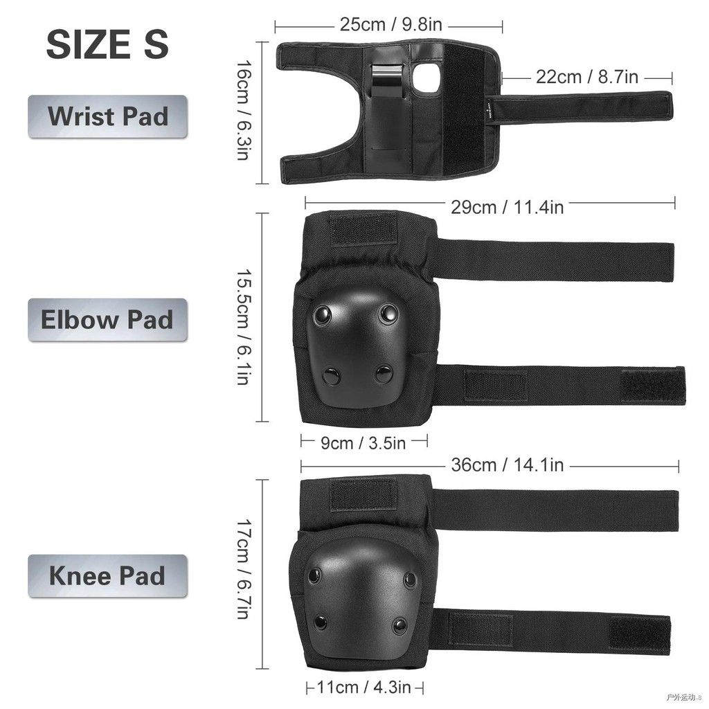 6 in 1 Kids/Adults Knee Pads Elbow Pads Wrist Pads Sport Protective