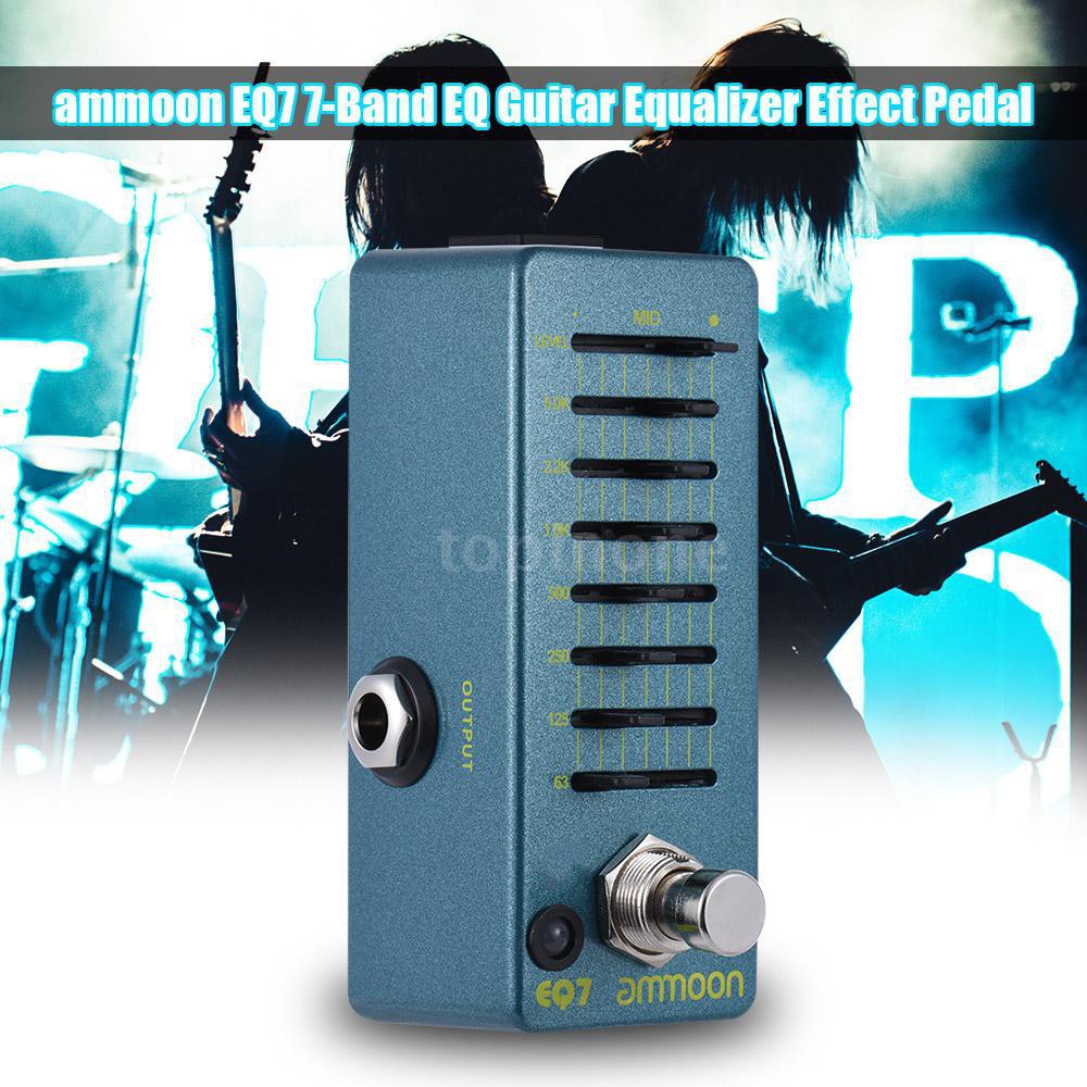 E*M ammoon EQ7 Mini Guitar Equalizer Effect Pedal 7Band EQ Aluminum