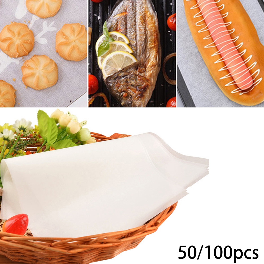 Baking Paper Bread Oil Absorption Pastries Liners Party 50100pcs