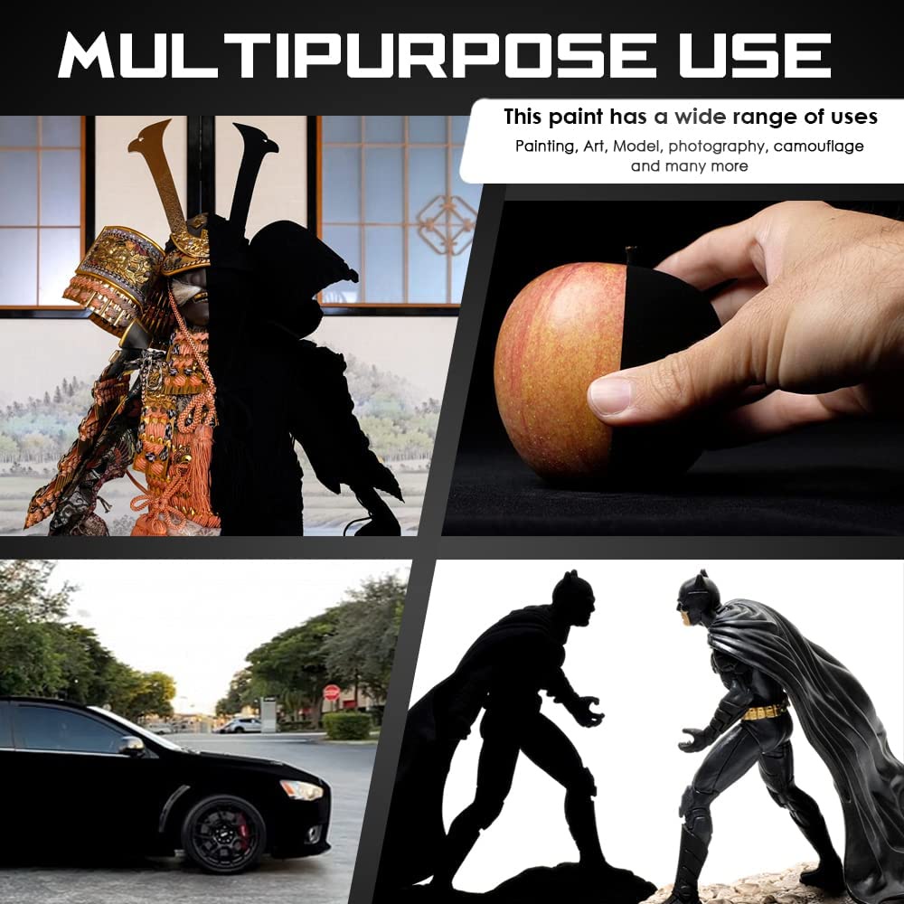 Musou Black ขนาด 15 ml สีอะคริลิคที่ดำที่สุดในโลก สีดำที่สุดในโลก สีดำ