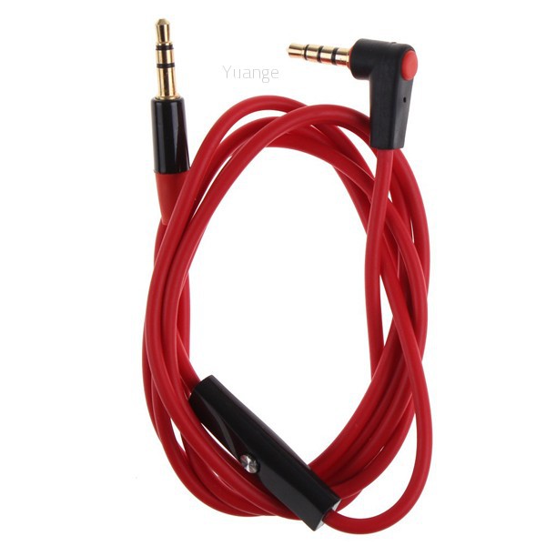 Yuange 3.5mm Male to Male Car Aux Audio Cable L Cord w/ Mic f/ Monster