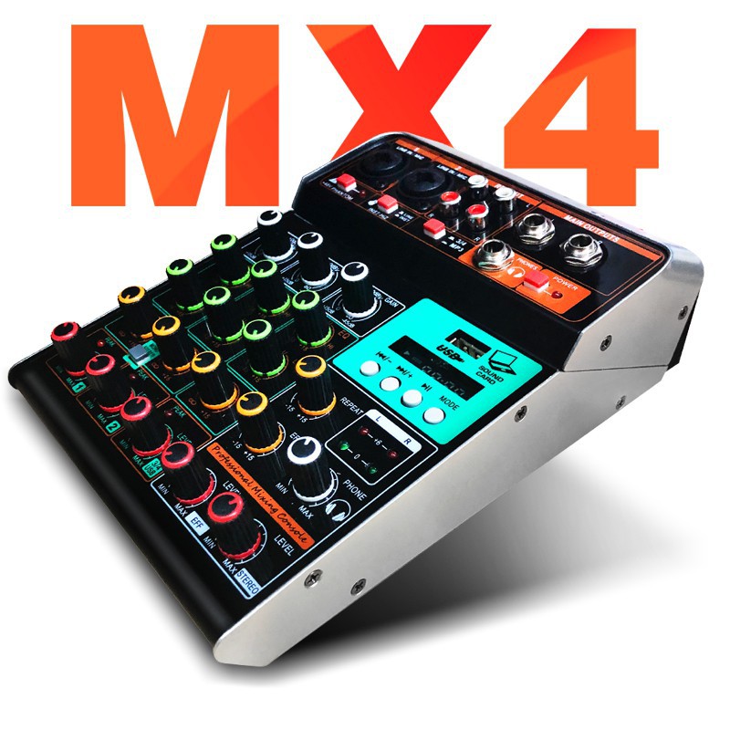 MX4 Audio Mixer 4 Channels Mini Musical Multifunctional PC Interface