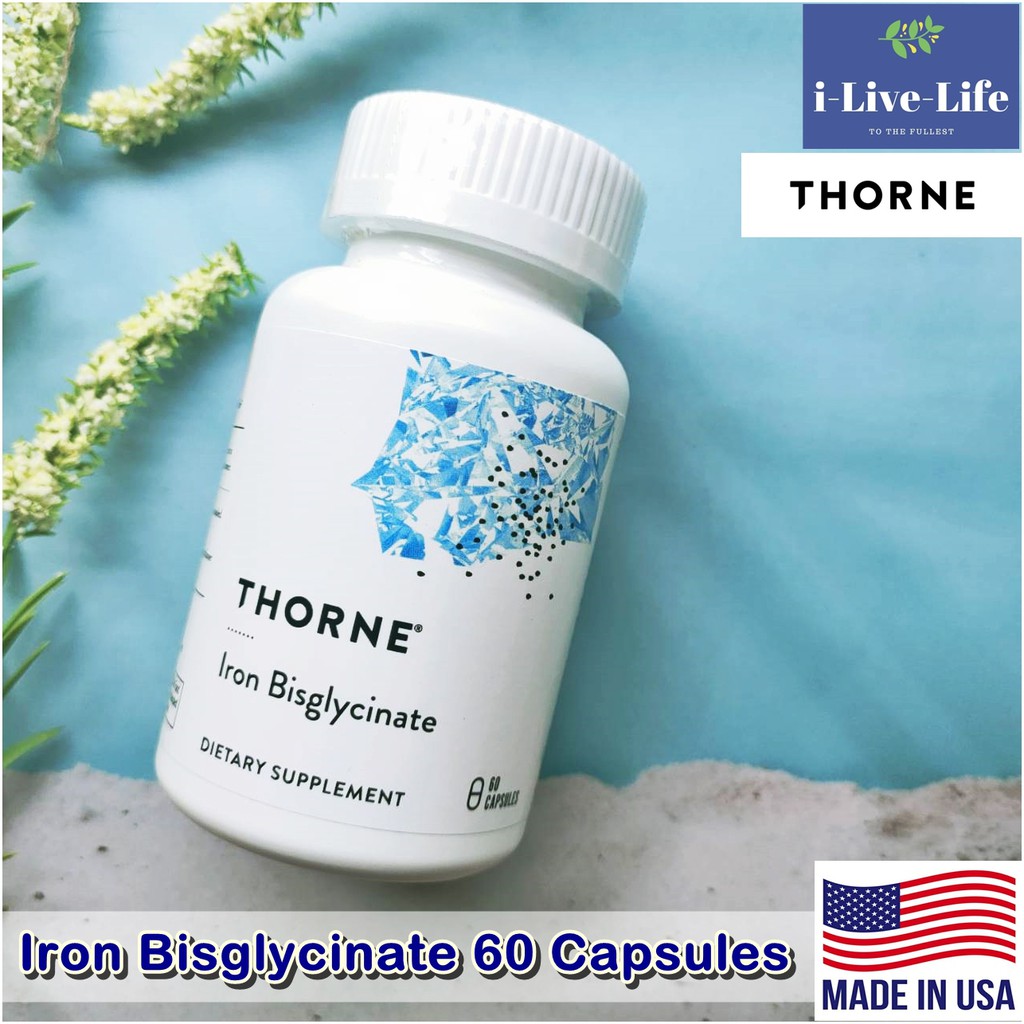 ธาตุเหล็ก Iron Bisglycinate 25 mg 60 Capsules Thorne Research