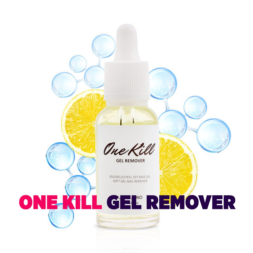 [JELLO JELLO] Nail Polish One kill remover Gel 30ml Onekill Made in