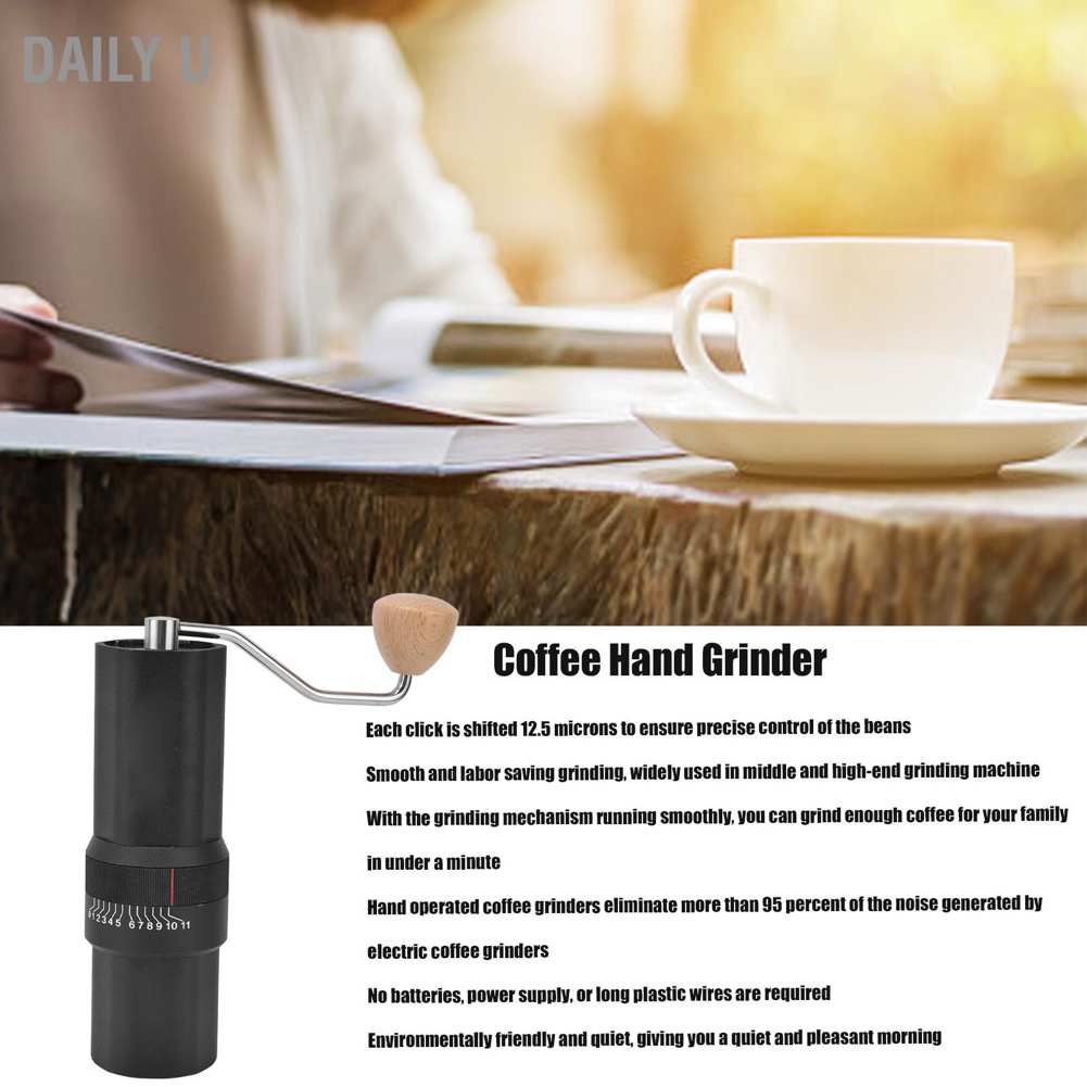 Daily U Coffee Hand Grinder Capacity 30g Portable Manual Burr for
