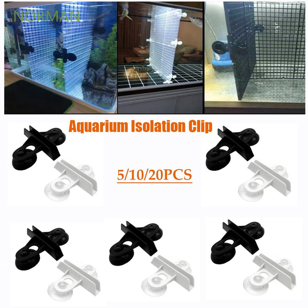 NORMAN 5/10/20PCS Partition Breeding Separation Glass Clamp Fish Tank