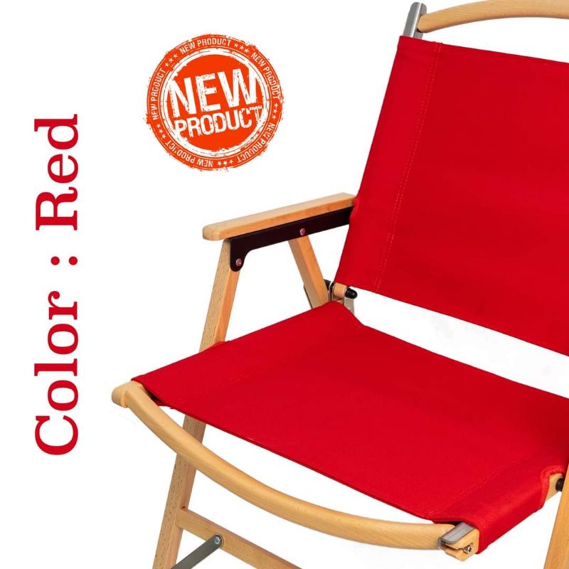 เก้าอี้แคมป์ปิ้ง Folding Chair (สีแดง) Shopee Thailand