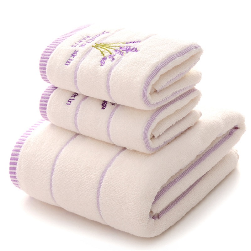 Drop Shipping Cotton Embroidery Towel Bath Towel Set Bath Towel 14070cm Towel 3272cm Soft