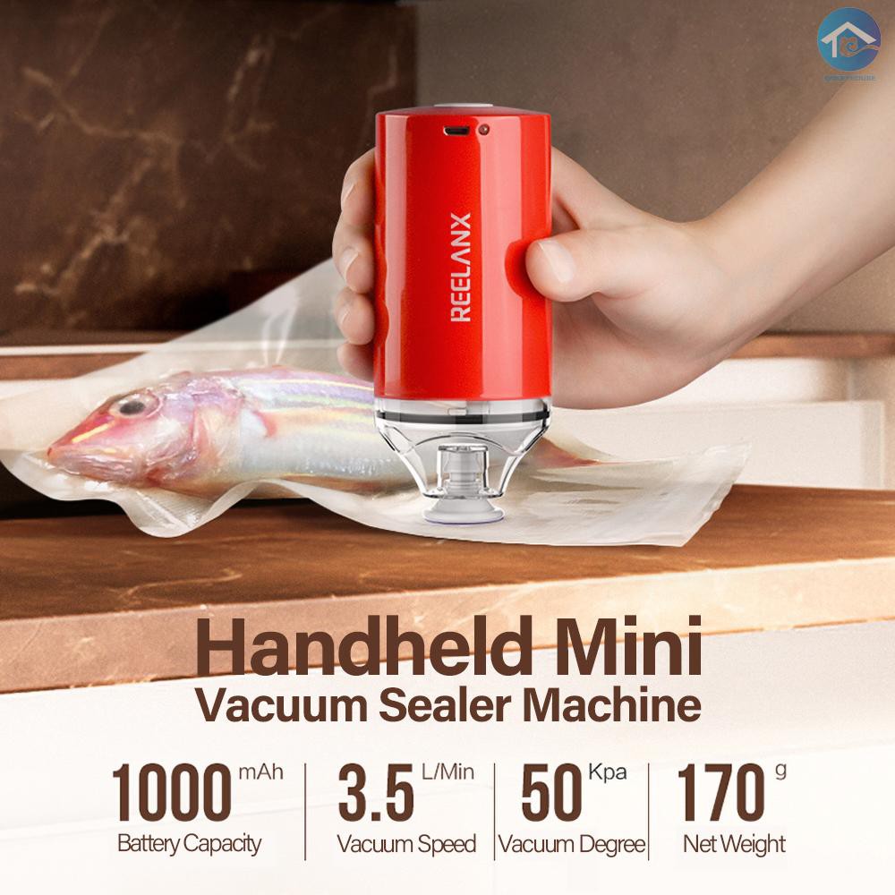 Handheld Mini Vacuum Sealer Machine Cordless USB Rechargeable Vacuum