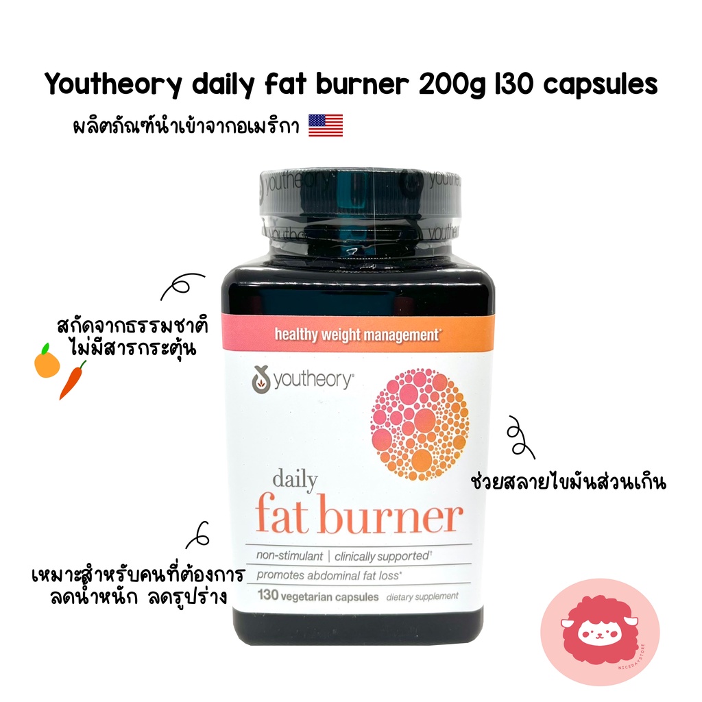 พร้อมส่ง Youtheory Fat Burner 200g 130 capsules หมดอายุ 01/24 Shopee