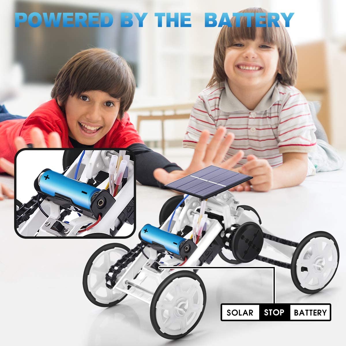 Stem Toys for 810 Year Old Boys, DIY 4WD Car Climbing Vehicle Motor