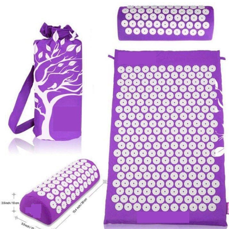 CODAcupressure Mat Head Neck Back Foot Massage Cushion Pillow Yoga