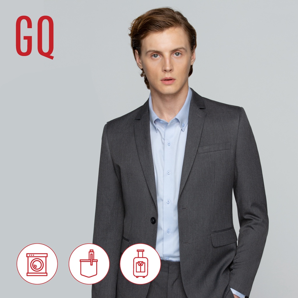 GQ Essential Suit สูททำงานผ้าเย็นเนื้อละเอียด ทรงปกติ รุ่น Cool Wool